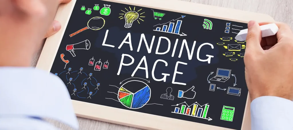 Professionisti che creano una landing page efficace